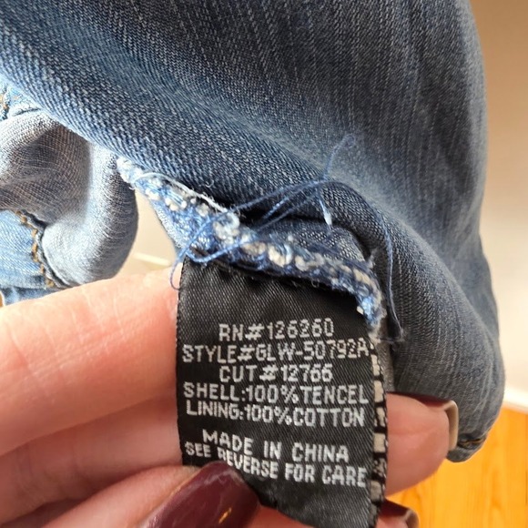 Velvet Heart Denim Tiered Button Front Dress Sz S Long Sleeve Pockets Blue - Picture 5 of 6